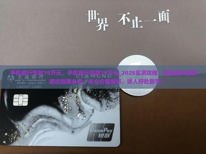 手机银行贷款19万元