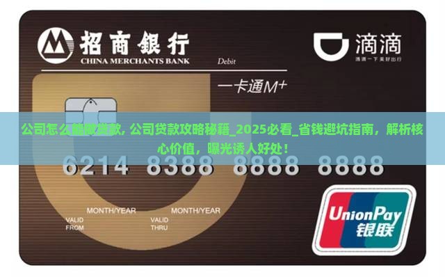 公司怎么能做贷款