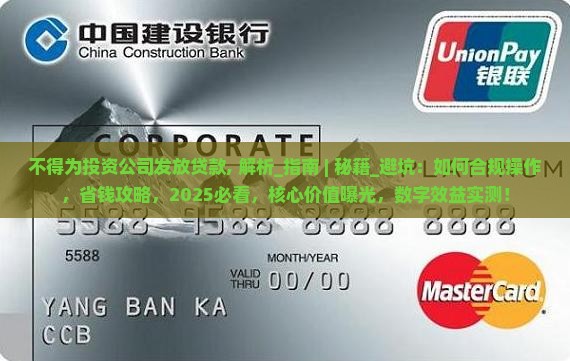 不得为投资公司发放贷款