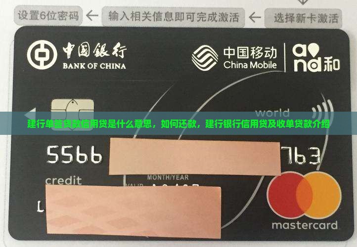 建行单签贷款信用贷