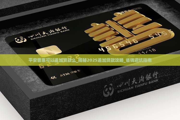 平安普惠可以追加贷款么