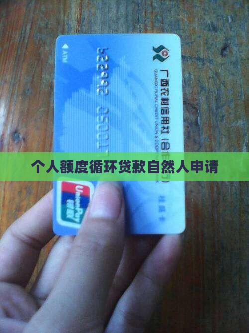 个人额度循环贷款吗