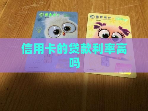信用卡的贷款利率高吗