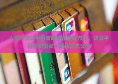 入侵小贷款平台