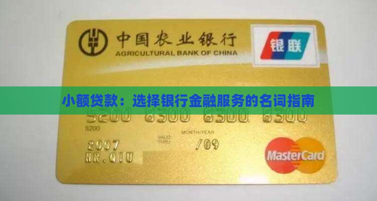 小额贷款找银行贷款