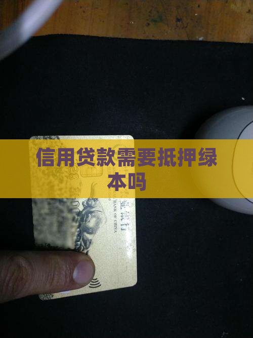 信用贷款需要压大绿本嘛