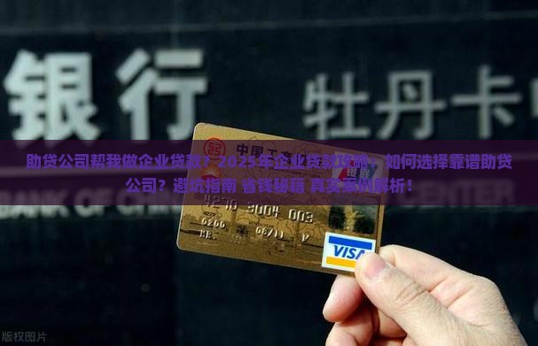 助贷公司帮我做企业贷款