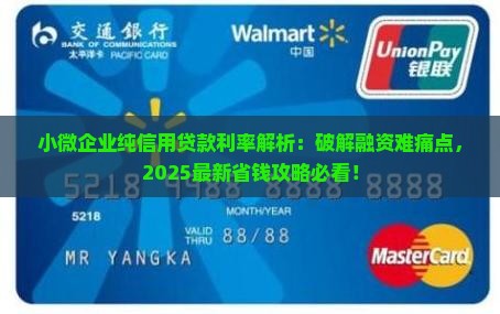 小微企业纯信用贷款利率