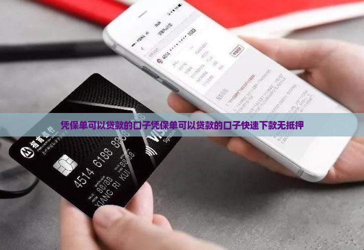 凭保单可以贷款的口子