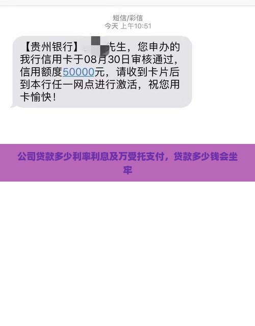 公司贷款多少利率利息及万受托支付，贷款多少钱会坐牢
