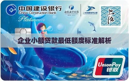 企业小额贷款最低额度标准解析