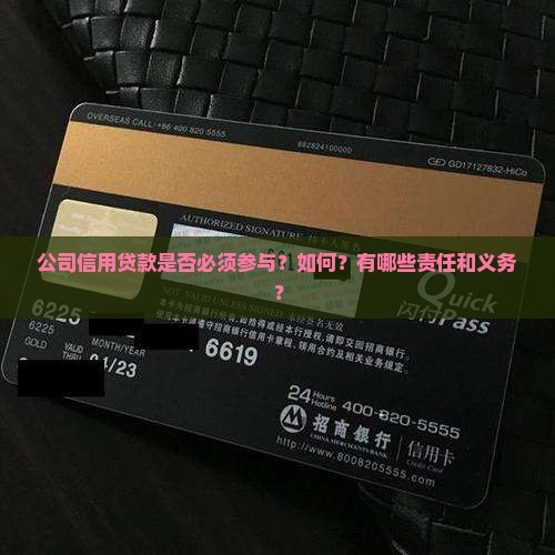 公司信用贷款是否必须参与？如何？有哪些责任和义务？