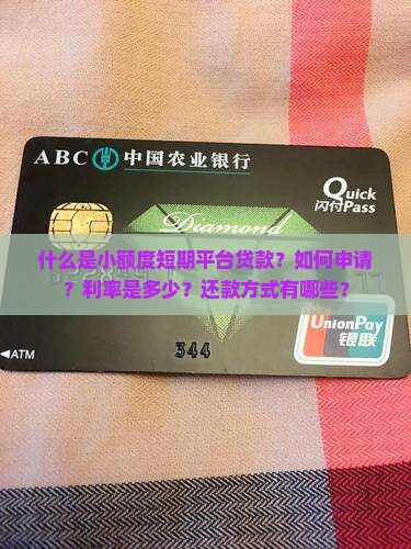 什么是小额度短期平台贷款？如何申请？利率是多少？还款方式有哪些？