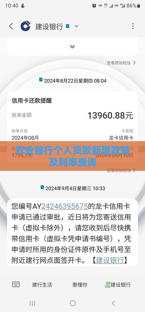农业银行个人贷款新疆政策及利率查询