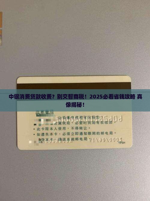 中银消费贷款收费吗