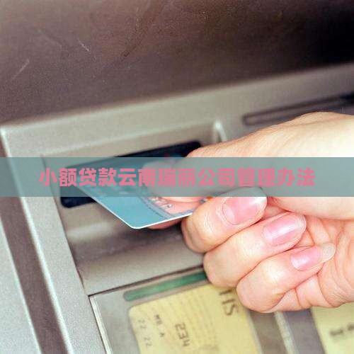 小额贷款云南瑞丽