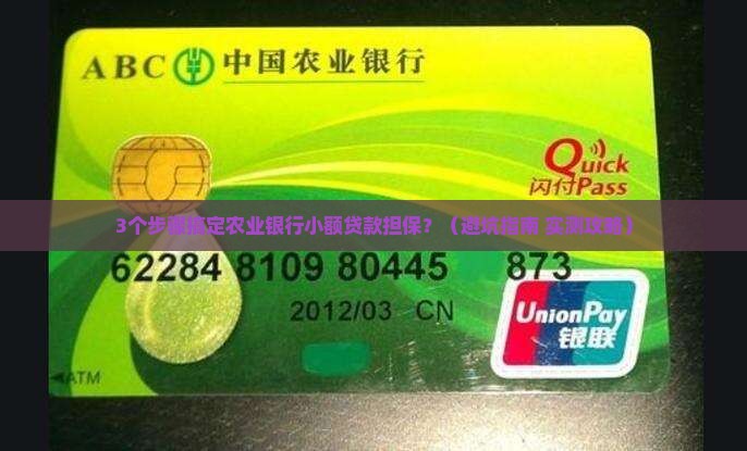 农业银行小额贷款担保
