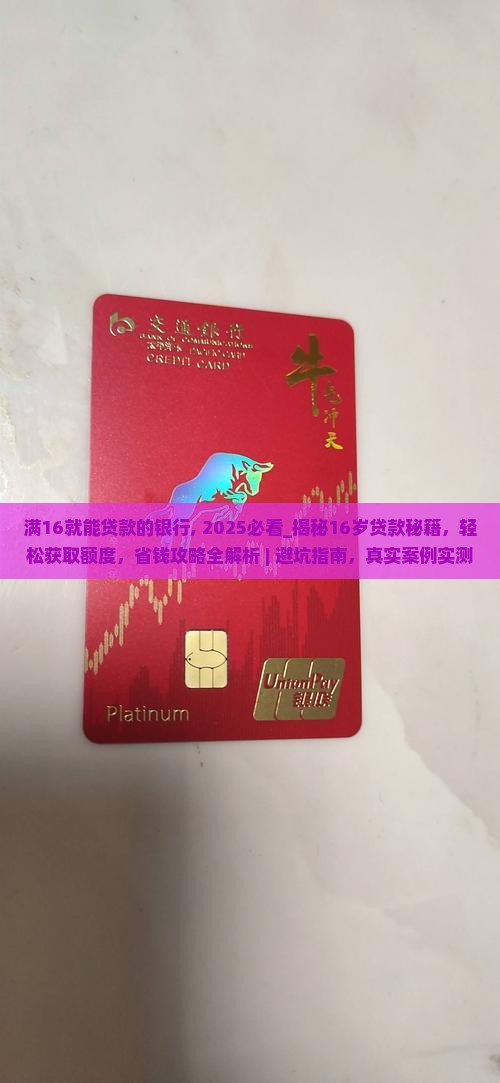 满16就能贷款的银行