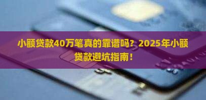 小额贷款40万笔 小额贷款40万笔
