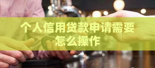 怎么样申请个人信用贷款