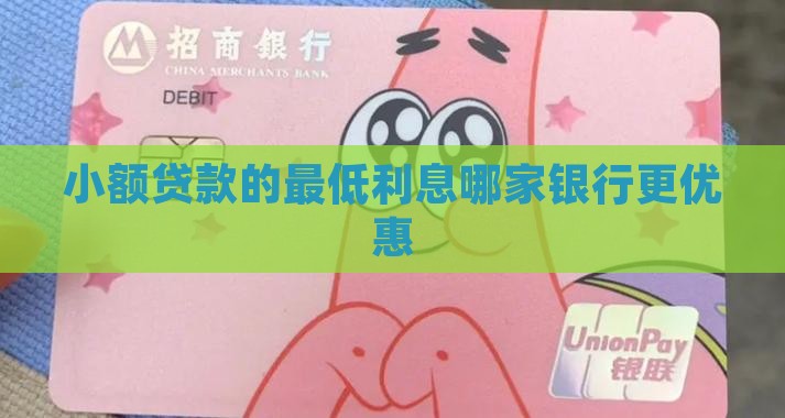 小额贷款的最低利息哪家银行更优惠