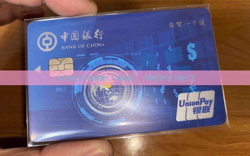 200元以下小额贷款？？微粒贷、、等热门产品了解一下