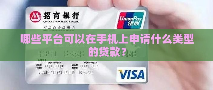 哪些平台可以在手机上申请什么类型的贷款？