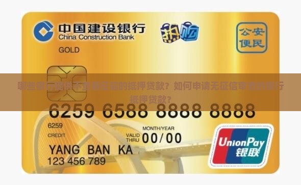 哪些银行提供不查看征信的抵押贷款？如何申请无征信审查的银行抵押贷款？