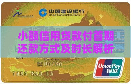 小额信用贷款付首期还款方式及时长解析