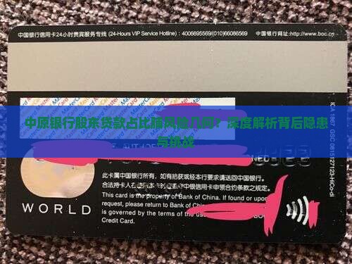 中原银行股东贷款占比脯风险几何？深度解析背后隐患与挑战