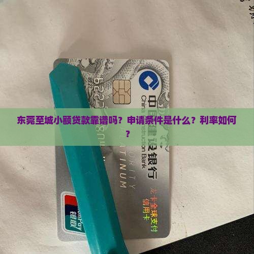 东莞至城小额贷款靠谱吗？申请条件是什么？利率如何？