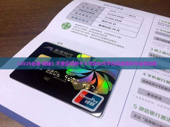 不查征信的十大贷款软件