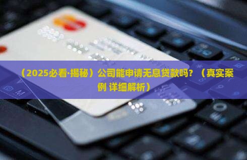 公司是否能申请无息贷款