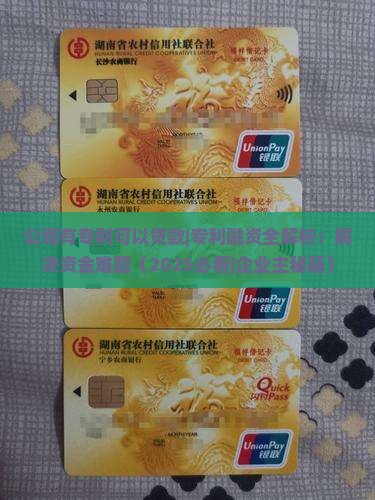 公司有专利可以贷款