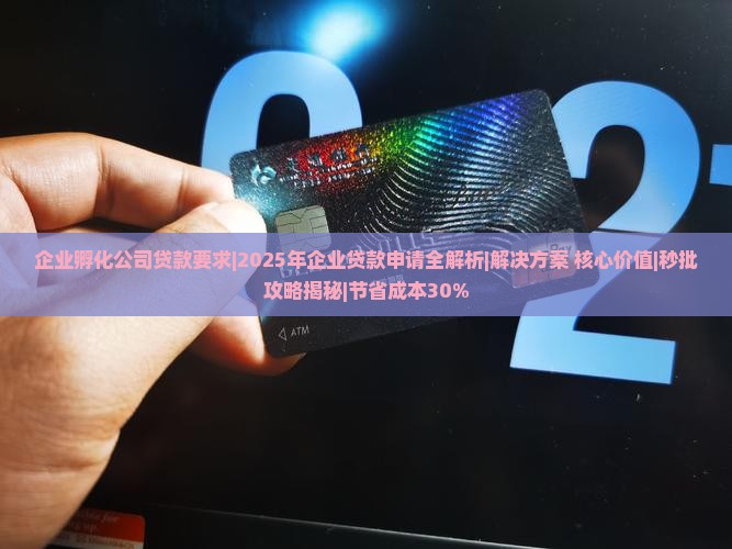 企业孵化公司贷款要求