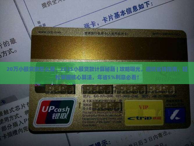 20万小额贷款怎么算
