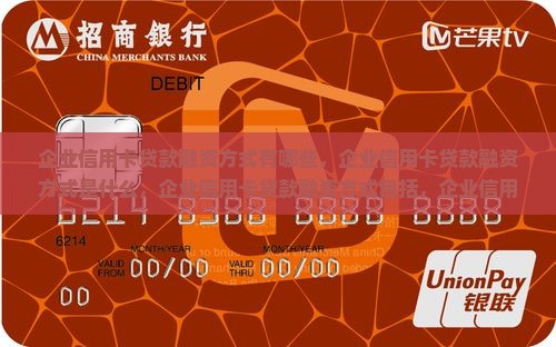 企业信用卡贷款融资方式