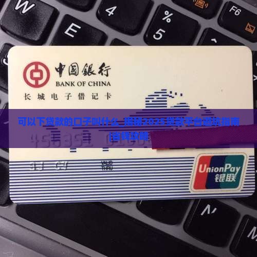 可以下贷款的口子叫什么