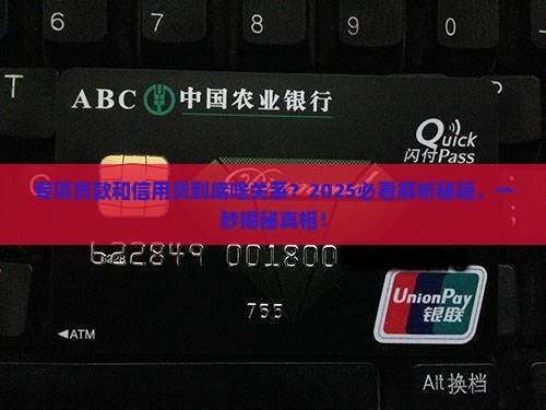 专项贷款属于信用贷吗