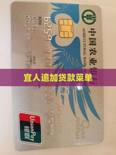 宜人贷追加贷款菜单