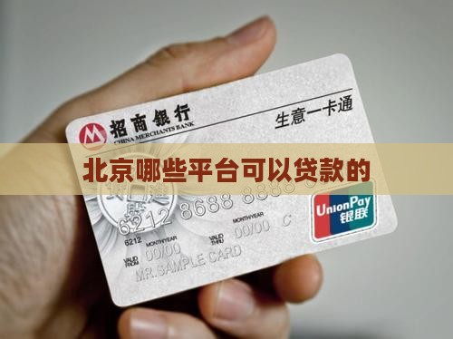 北京哪些平台可以贷款的