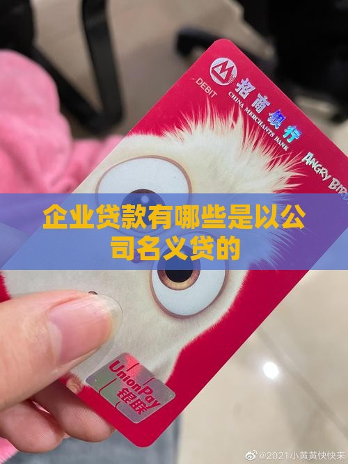 什么贷款能以公司名义贷