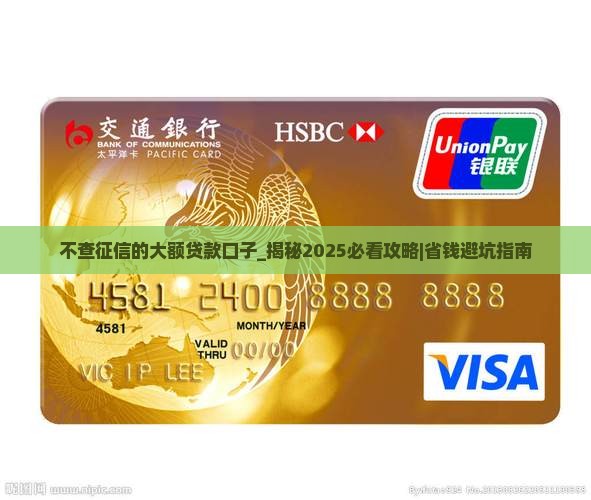 不查征信的大额贷款口子