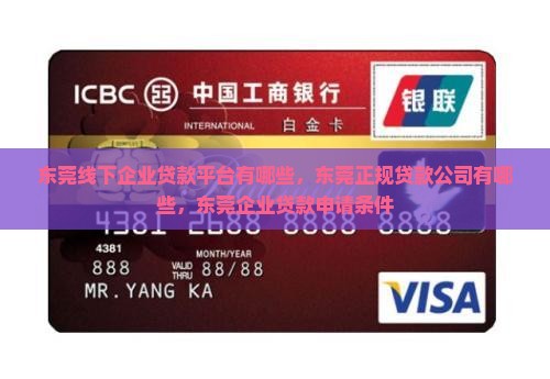 东莞线下企业贷款平台有哪些