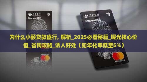 为什么小额贷款盛行