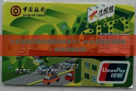 小米贷款闪银可借额度