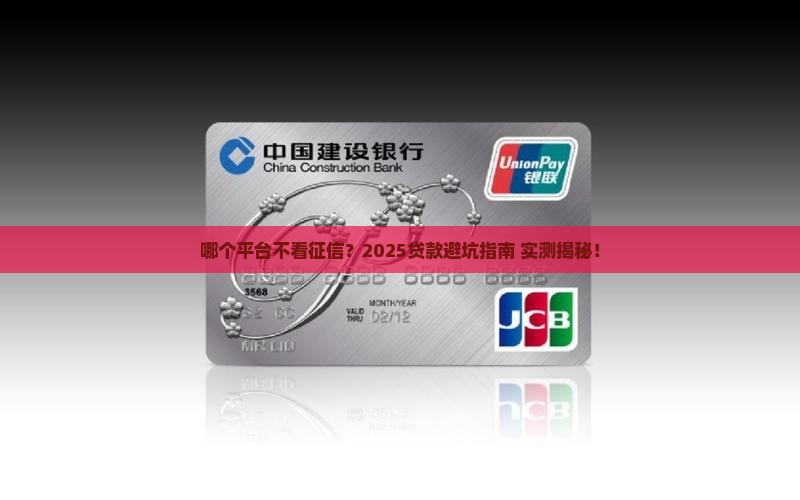 哪个平台不看征信好贷款