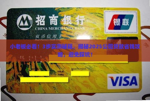 公司如何合法贷款呢