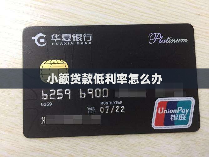 小额贷款低利率怎么办