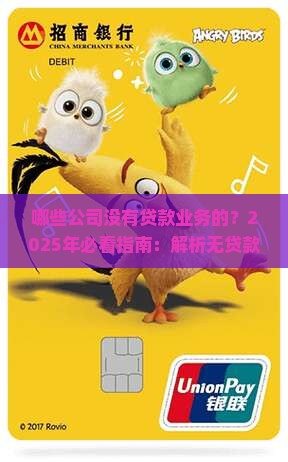 哪些公司没有贷款业务的